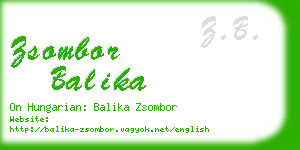 zsombor balika business card